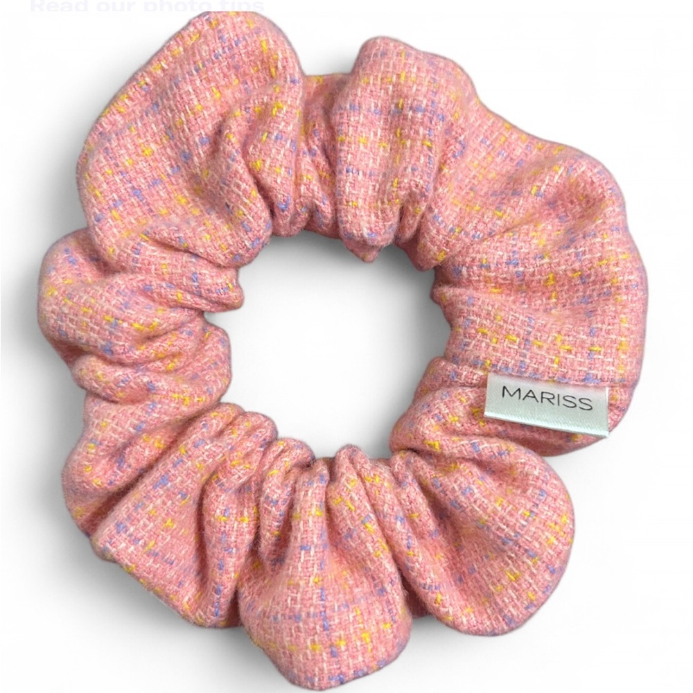 Marisa Handmade Scrunchie Set - Pink, Brown & Creme E/Elastic for 2-3 Turns NWT - Picture 2 of 7